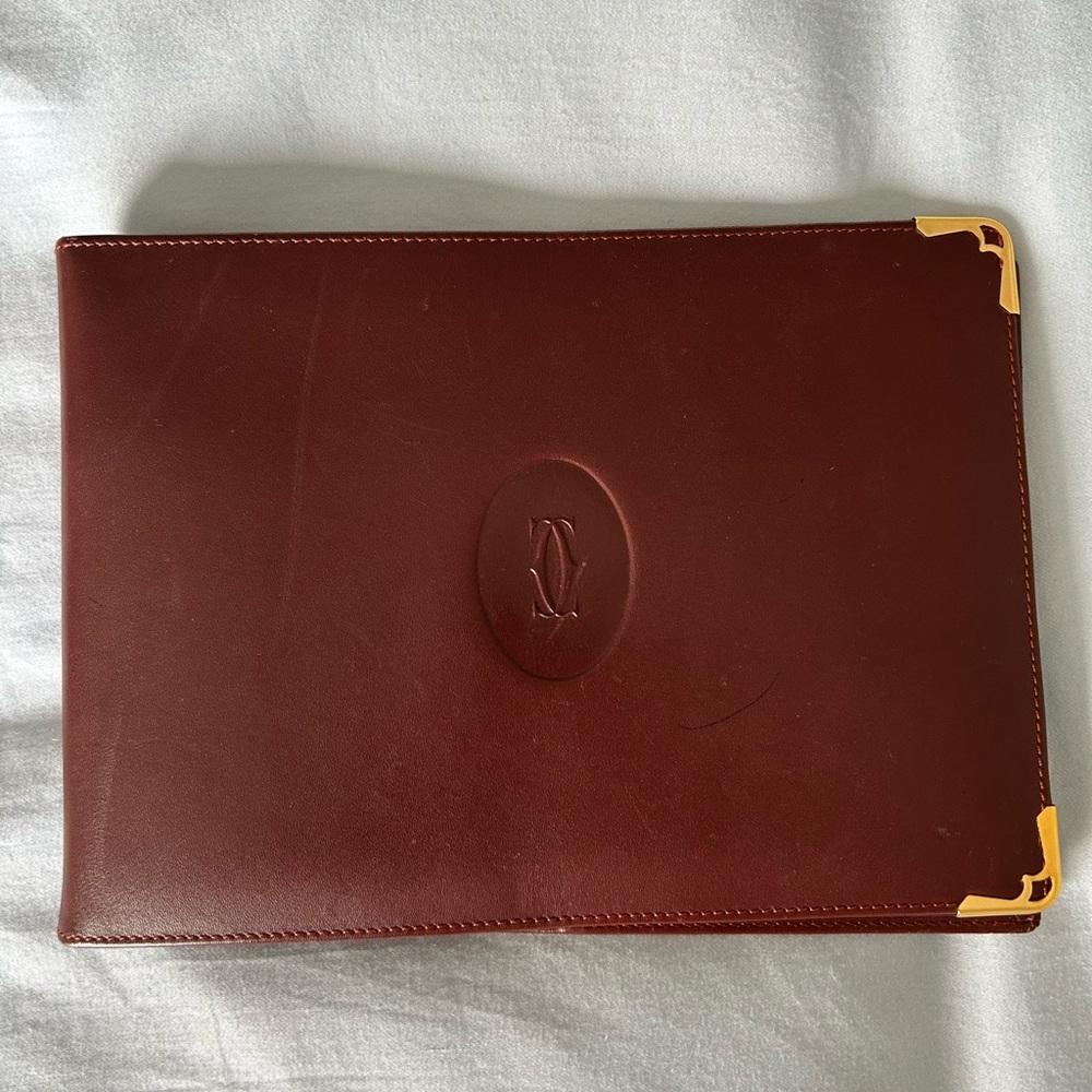 Cartier Brown Leather Document Holder